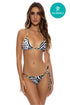 Luli Fama All The Skins Reversible Wavy Ruched Back Tie Side Bottom